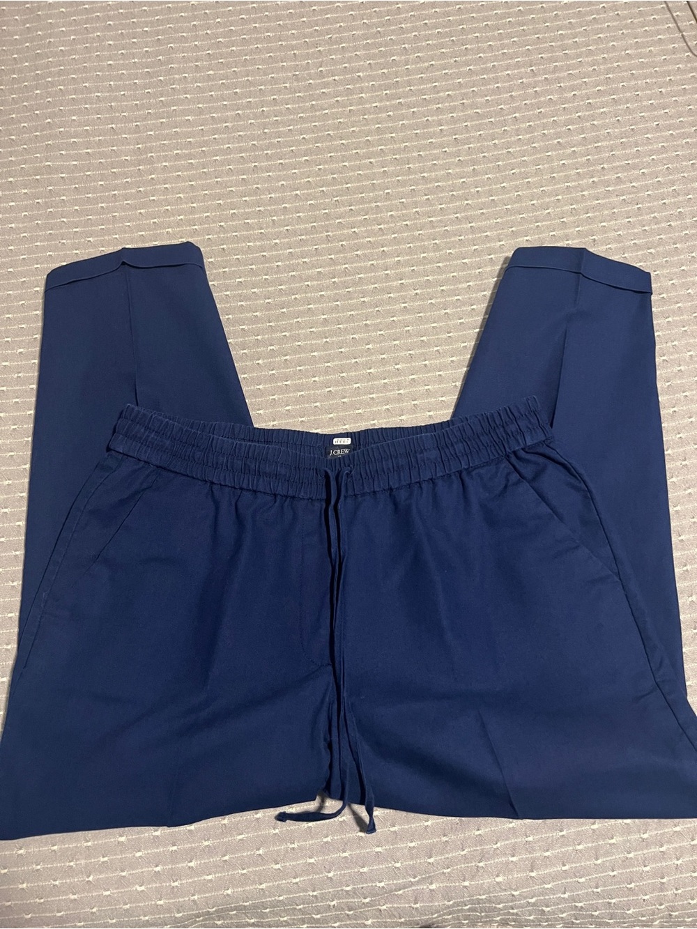 EUC Women’s JCrew Navy Cropped Drawstring Pants- 12